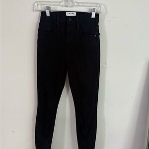 Frame Denim Midnight Black Trousers
